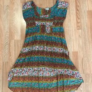 Free People Bohemian High-Low Dress, Size M